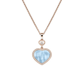         Roségold, Halsschmuck, Chopard Happy Hearts Anhänger mit Halskette 79A074-5340