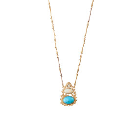         Gelbgold, Halsschmuck, Ole Lynggaard Copenhagen BoHo Anhänger an Nature-Collier A3134-401