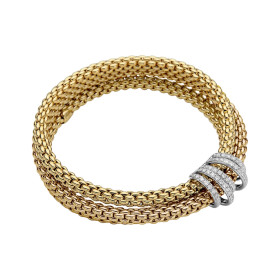 Gelbgold, Armschmuck, FOPE Solo Flex'it Armband 65106BX_PB_G_XBX_0XS