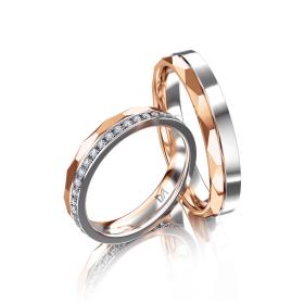 Weißgold, Ringe, Meister Trauringe Phantastics 112.9054.03/112.9054.02-RW