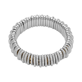 Gelbgold &amp;amp; Weißgold, Armschmuck, FOPE Eka Flex'it Armband mit Diamantpavé, Ref: 58904BX_PB_G_XBX_0XL