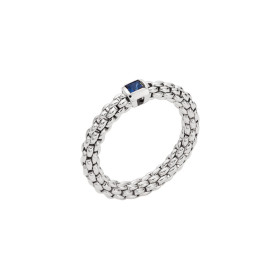 Weißgold, Ringe, FOPE Souls Flex'it Ring mit Saphir 09E08AX_B2_B_XBX_0XS