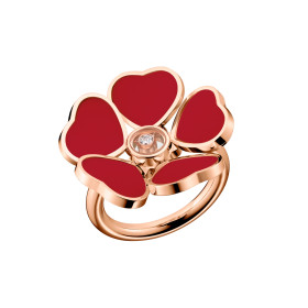 Roségold, Ringe, Chopard Happy Hearts Flowers Ring, Ref: 82A085-5821