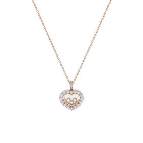 Roségold, Halsschmuck, Chopard Happy Diamonds Icons Joaillerie Halskette mit Anhänger 79A615-5001
