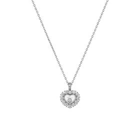 Weißgold, Halsschmuck, Chopard Happy Diamonds Icons Joaillerie Halskette mit Anhänger 79A616-1001