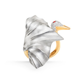 Weißgold, Ringe, Ole Lynggaard Copenhagen Cranes Ring Medium A3093-402