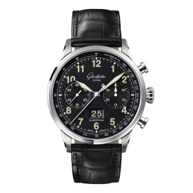 Damen- und Herrenuhr, Glashütte Original Senator Chronograph Navigator, Ref: 1-37-24-20-12-61