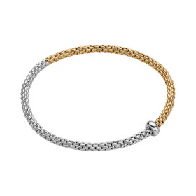 Gelbgold &amp;amp; Weißgold, Armschmuck, FOPE Prima Flex'it Armband, Ref: 01M08B2_BB_2_XBX_00S