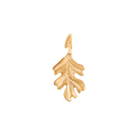 Gelbgold, Halsschmuck, Ole Lynggaard Copenhagen Eichenblatt-Anhänger mittelgroß A3007-402