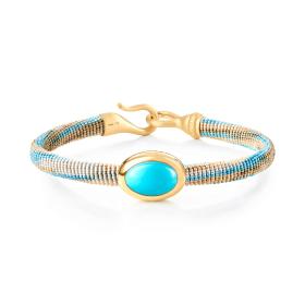 Textil, Armschmuck, Ole Lynggaard Copenhagen Life Armband mit Türkis A2953-405
