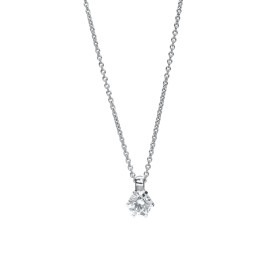 Weißgold, Halsschmuck, Heinz Mayer Solitaircollier 0.10 ct. A3759