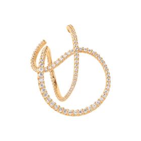 Gelbgold, Ohrringe, Ole Lynggaard Copenhagen Twisted Love Bands Ohrring einzeln A3096-401
