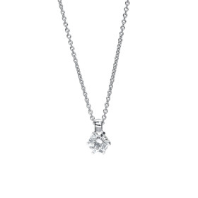 Weißgold, Halsschmuck, Heinz Mayer Solitaircollier 0.25 ct. A3760