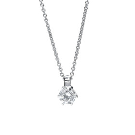 Weißgold, Halsschmuck, Heinz Mayer Solitaircollier 0.50 ct. A3761
