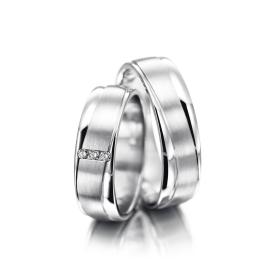 Weißgold, Ringe, Meister Trauringe Phantastics 112.8839.01/112.8839.00-W