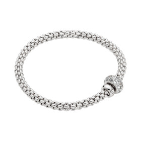 Weißgold, Armschmuck, FOPE Eka Flex'it Armband mit Diamantpavé, Ref: 61206BX_PB_B_BBX_0XL