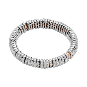 Roségold &amp;amp; Weißgold, Armschmuck, FOPE Eka Flex'it Armband mit Diamantpavé, Ref: 58102BX_PB_R_XBX_00L