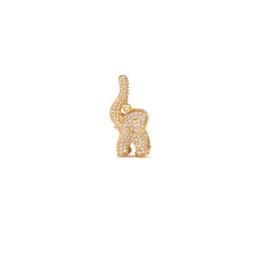        Gelbgold, Halsschmuck, Ole Lynggaard Copenhagen Elephant Anhänger mittel mit Diamant-Pavé A1384-402