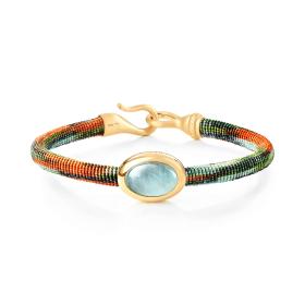 Textil, Armschmuck, Ole Lynggaard Copenhagen Life Armband mit Aquamarin A2955-404