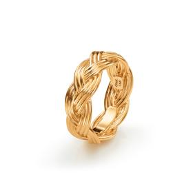 Gelbgold, Ringe, Ole Lynggaard Copenhagen Geflochtener Ring Small A3052-401