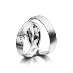 Weißgold, Ringe, Meister Trauringe Phantasics 112.8855.01/112.8855.00-W