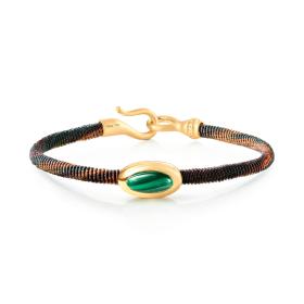 Textil, Armschmuck, Ole Lynggaard Copenhagen Life Armband mit Malachit A2942-401