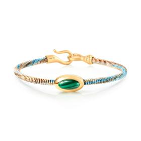 Textil, Armschmuck, Ole Lynggaard Copenhagen Life Armband mit Malachit A2942-405
