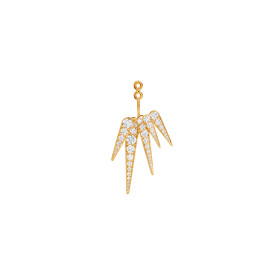 Gelbgold, Ohrringe, Ole Lynggaard Copenhagen Funky Stars 5-Zackiger Ohrring-Einhänger A3099-401