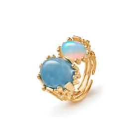 Gelbgold, Ringe, Ole Lynggaard Copenhagen Boho Ring doppelt A2922-403