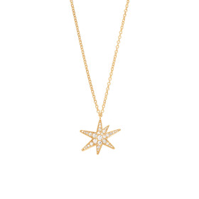 Gelbgold, Halsschmuck, Ole Lynggaard Copenhagen Funky Stars Halskette mit Anhänger , Ref: A3204-401