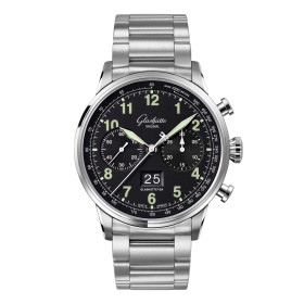 Damen- und Herrenuhr, Glashütte Original Senator Chronograph Navigator, Ref: 1-37-24-20-12-71