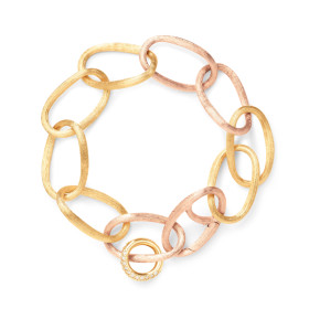         Gelbgold, Armschmuck, Ole Lynggaard Copenhagen Love Armband groß mit Anhänger A1734-417