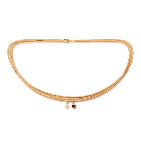Gelbgold, Halsschmuck, Wellendorff Collier MEIN HERZ. Trio. 406965-0425