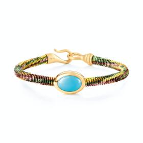 Textil, Armschmuck, Ole Lynggaard Copenhagen Life Armband mit Türkis A2953-402