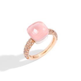 Weißgold, Ringe, Pomellato Nudo Rosenquarz Classic Ring PAC0040O7000BRCQR