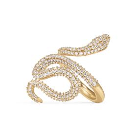 Gelbgold, Ringe, Ole Lynggaard Copenhagen Snakes Ring medium paviert A2673-404