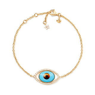 Gelbgold, Armschmuck, Ole Lynggaard Copenhagen Evil Eye Armband, Ref: A3259-401