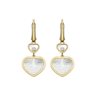 Gelbgold, Ohrringe, Chopard Happy Hearts Ohrhänger, Ref: 837482-0310