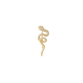 Gelbgold, Ohrringe, Ole Lynggaard Copenhagen Snakes Ohrring mit Diamant-Pavé, Ref: A2845-402