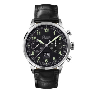 Damen- und Herrenuhr, Glashütte Original Senator Chronograph Navigator, Ref: 1-37-24-20-12-61