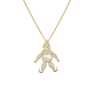 Gelbgold, Halsschmuck, Chopard Happy Clown Anhänger mit Halskette, Ref: 794674-0006
