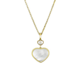 Gelbgold, Halsschmuck, Chopard Happy Hearts Anhänger mit Halskette, Ref: 797482-0301