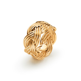 Gelbgold, Ringe, Ole Lynggaard Copenhagen Geflochtener Ring groß, Ref: A3055-401-61