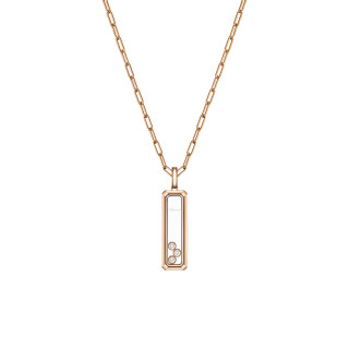 Roségold, Halsschmuck, Chopard Happy Diamonds Icons Anhänger mit Halskette, Ref: 79A202-5001