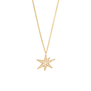 Gelbgold, Halsschmuck, Ole Lynggaard Copenhagen Funky Stars Halskette mit Anhänger , Ref: A3204-401