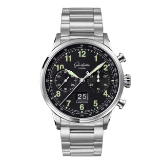 Damen- und Herrenuhr, Glashütte Original Senator Chronograph Navigator, Ref: 1-37-24-20-12-71