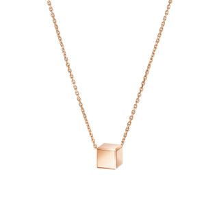 Roségold, Halsschmuck, Chopard Ice Cube Be Cube Anhänger mit Halskette, Ref: 81A661-5001