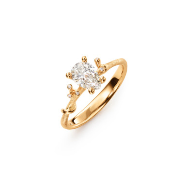         Gelbgold, Ringe, Ole Lynggaard Copenhagen Nature Solitaire Ring