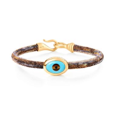 Armschmuck, Textil, Ole Lynggaard Copenhagen Life Armband mit Evil Eye