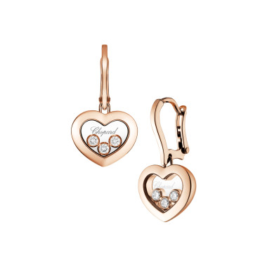 Ohrringe, Roségold, Chopard Happy Diamonds Ohrhänger